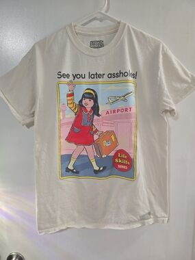 Steven Rhodes "See You Later Assholes!" Graphic Tee - Cream (M)